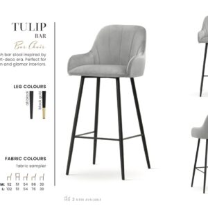 TULIP bárszék L | választható szövet / lábszín